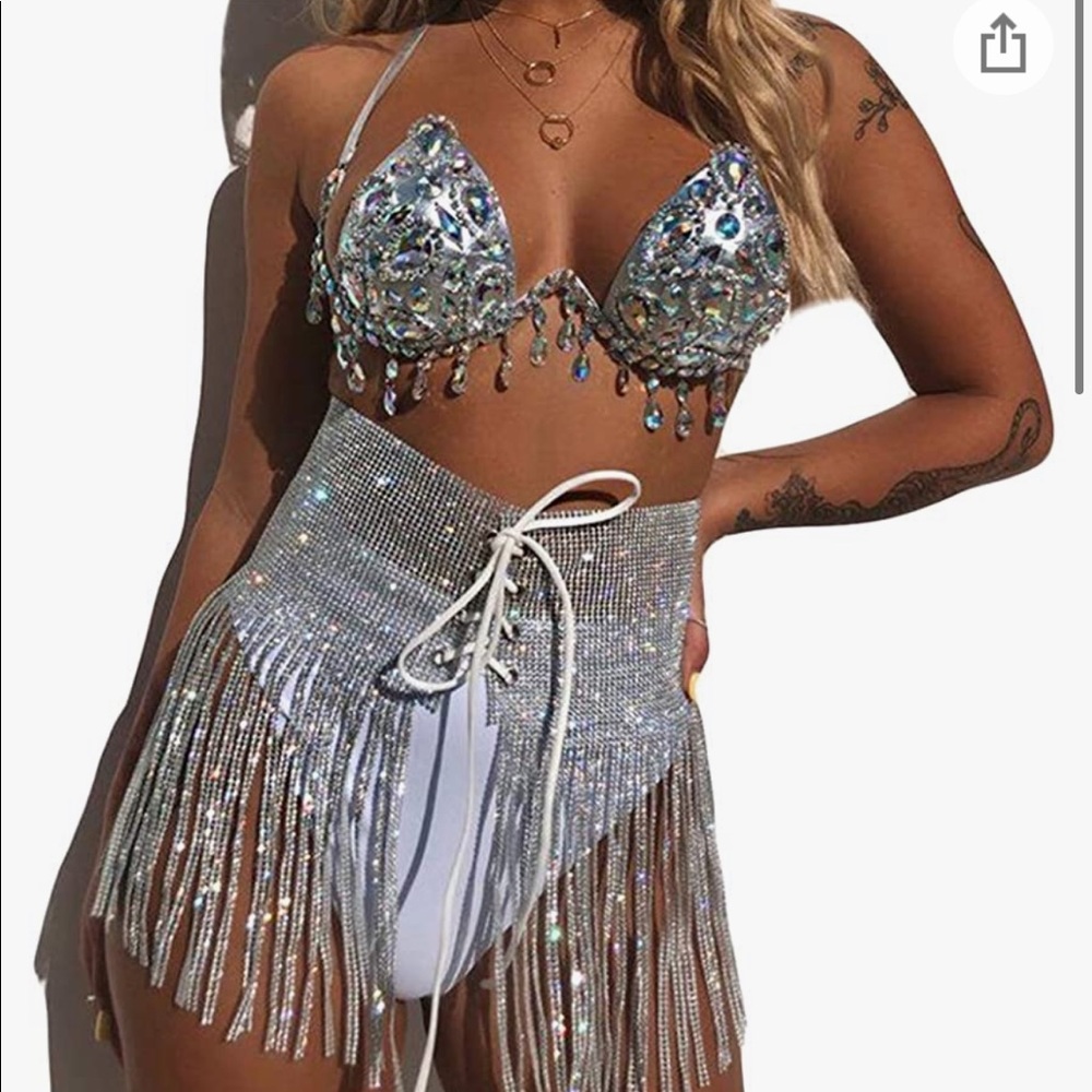 BRAND NEW Sequin tassel belt/ skirt